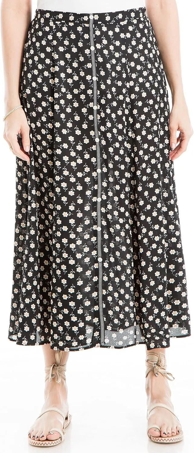 Max Studio Women's Maxi Skirt with Buttons