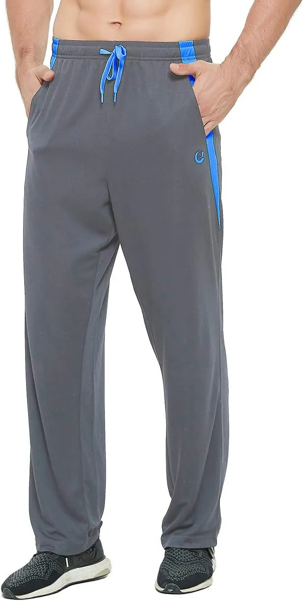 Men's Athletic Pant with Pockets Open Bottom Sweatpants for Men Workout, Exercise, Running