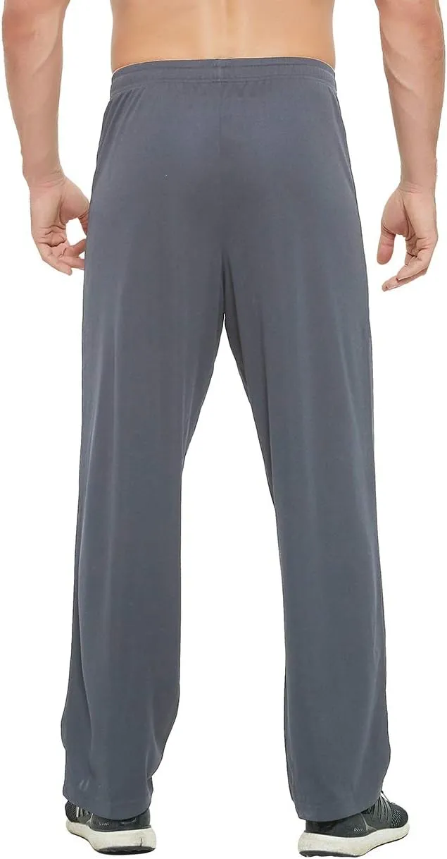 Men's Athletic Pant with Pockets Open Bottom Sweatpants for Men Workout, Exercise, Running