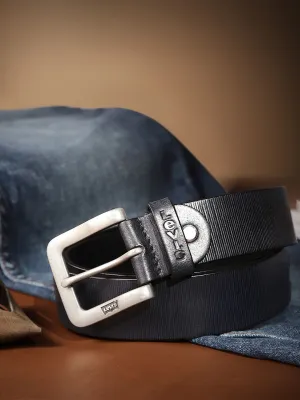 Men's Blue Textured Belt