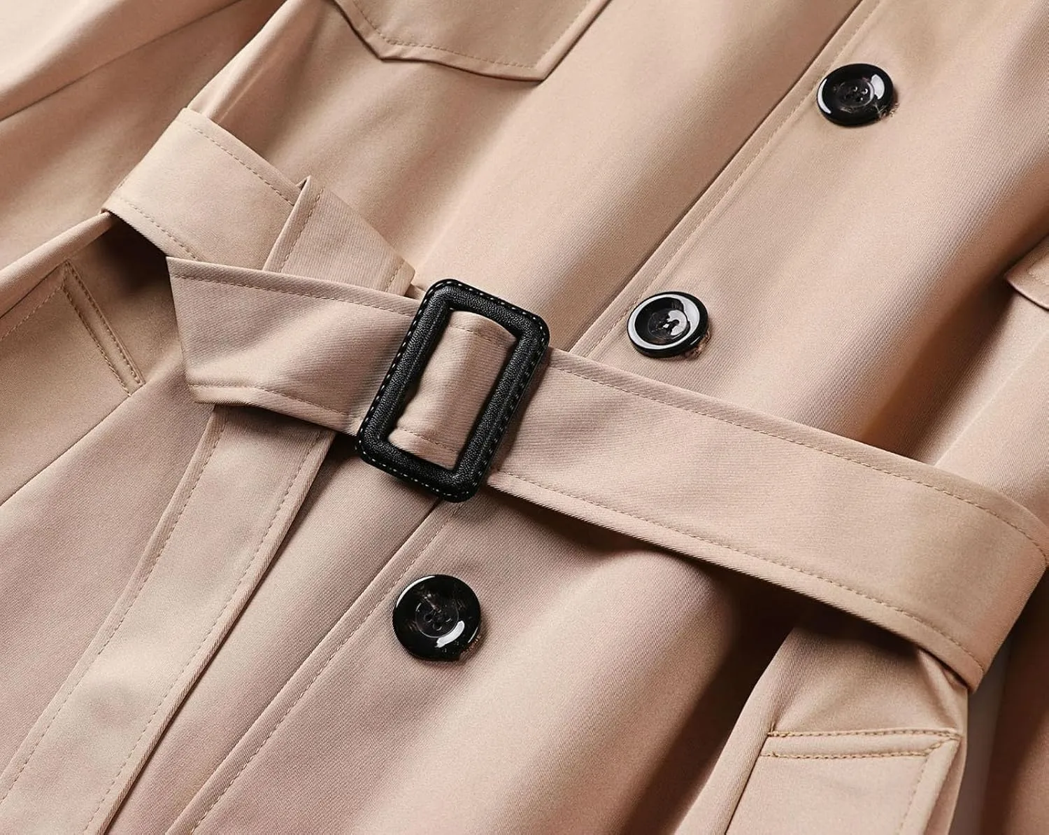 Men's Extra Long Trench Coat Casual Lapel Single-Breasted Coat Bussiness Work Plus Size Windbreaker