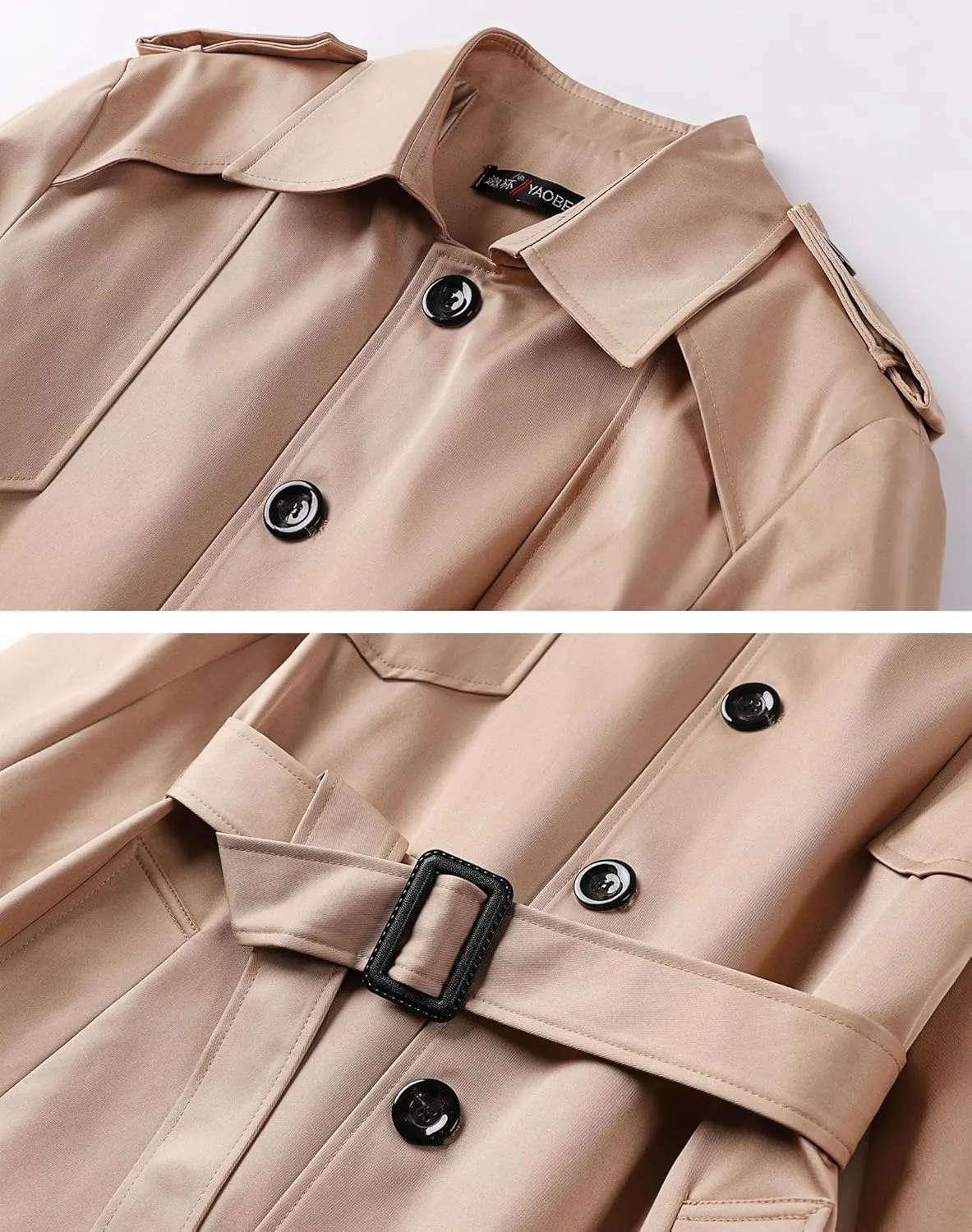 Men's Extra Long Trench Coat Casual Lapel Single-Breasted Coat Bussiness Work Plus Size Windbreaker
