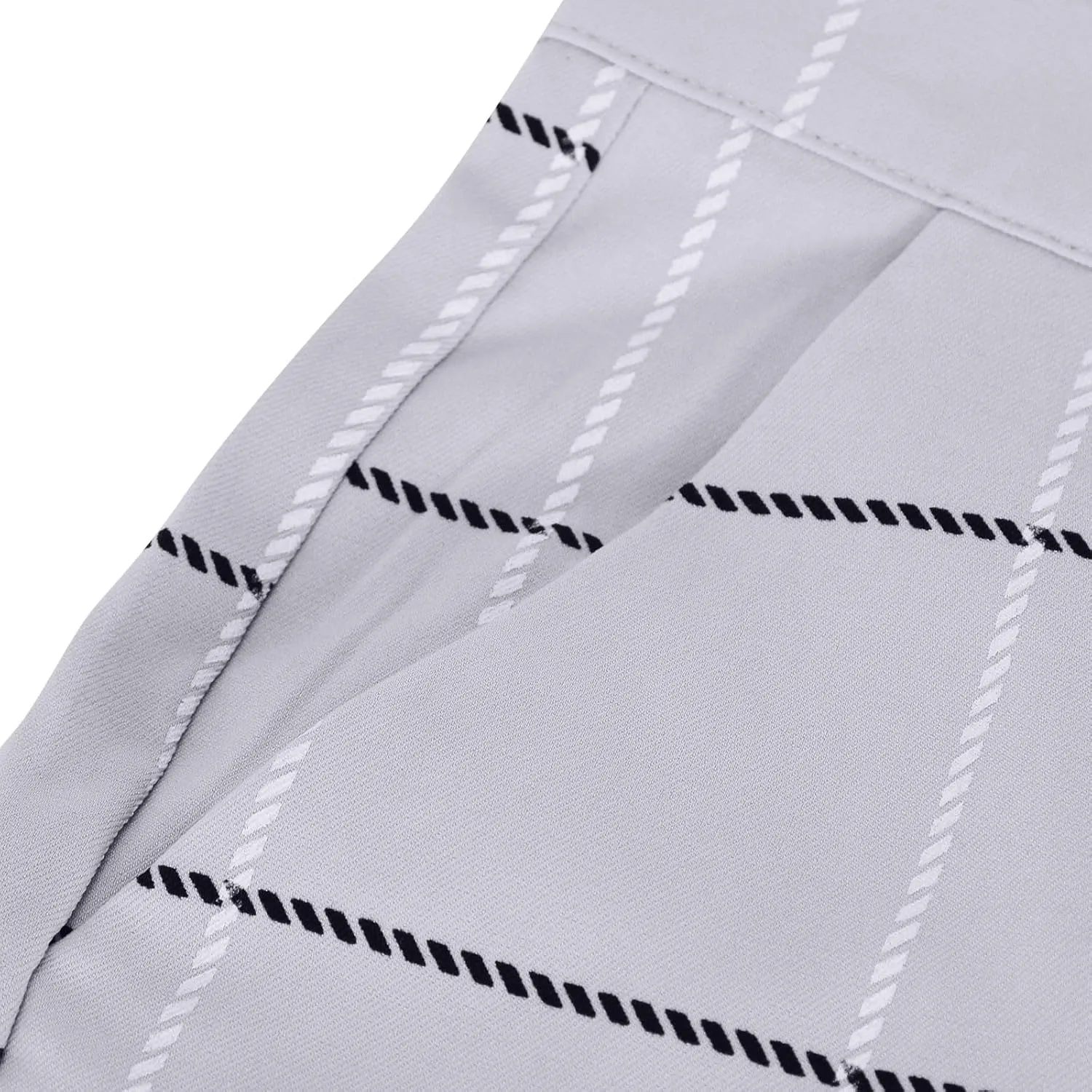 Mens Golf Pants Slim Fit Plaid Skinny Long Pants Casual Fashion Stretch Cotton Chino Pants with Pockets