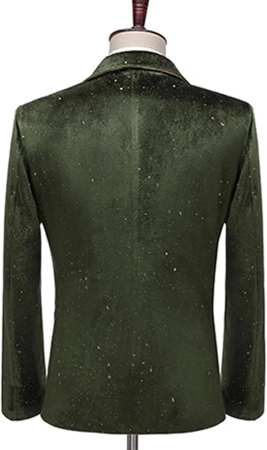 Mens Print Velvet Blazer Suit Set 2 Piece One Button Slim Tuxedo Suit Wedding Banquet Prom Suit Jacket Pants