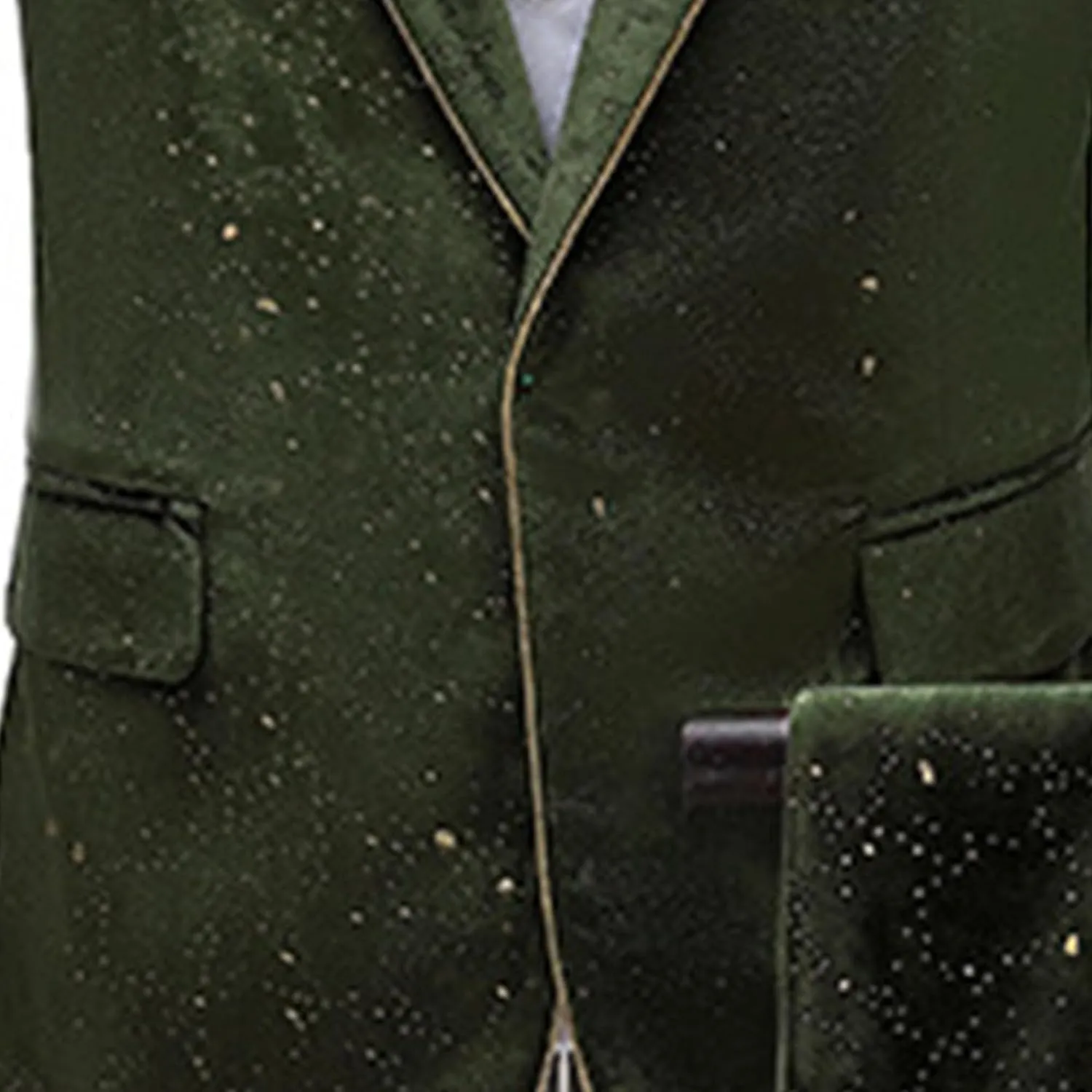 Mens Print Velvet Blazer Suit Set 2 Piece One Button Slim Tuxedo Suit Wedding Banquet Prom Suit Jacket Pants
