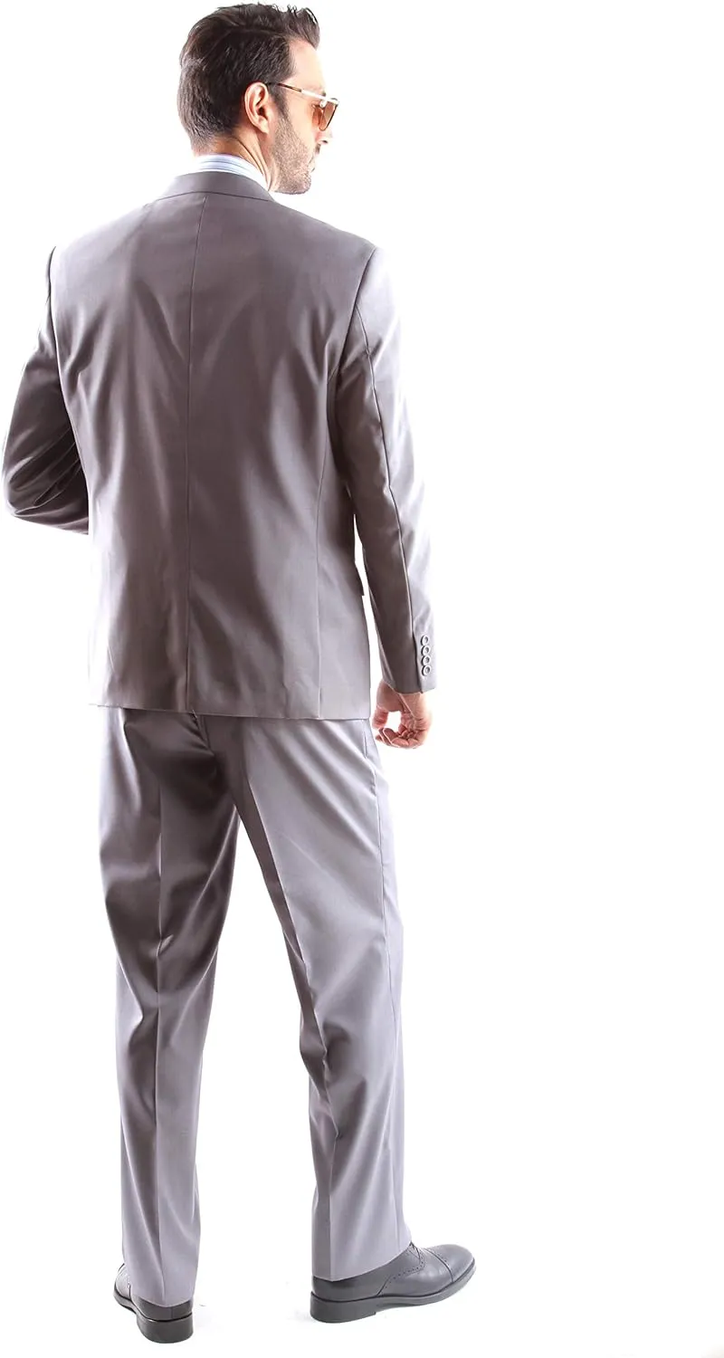 Men's Single Breasted 2 Button Extra Fine Slim Fit Dress Suit