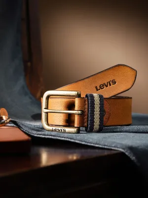 Men's Tan Solid Belt