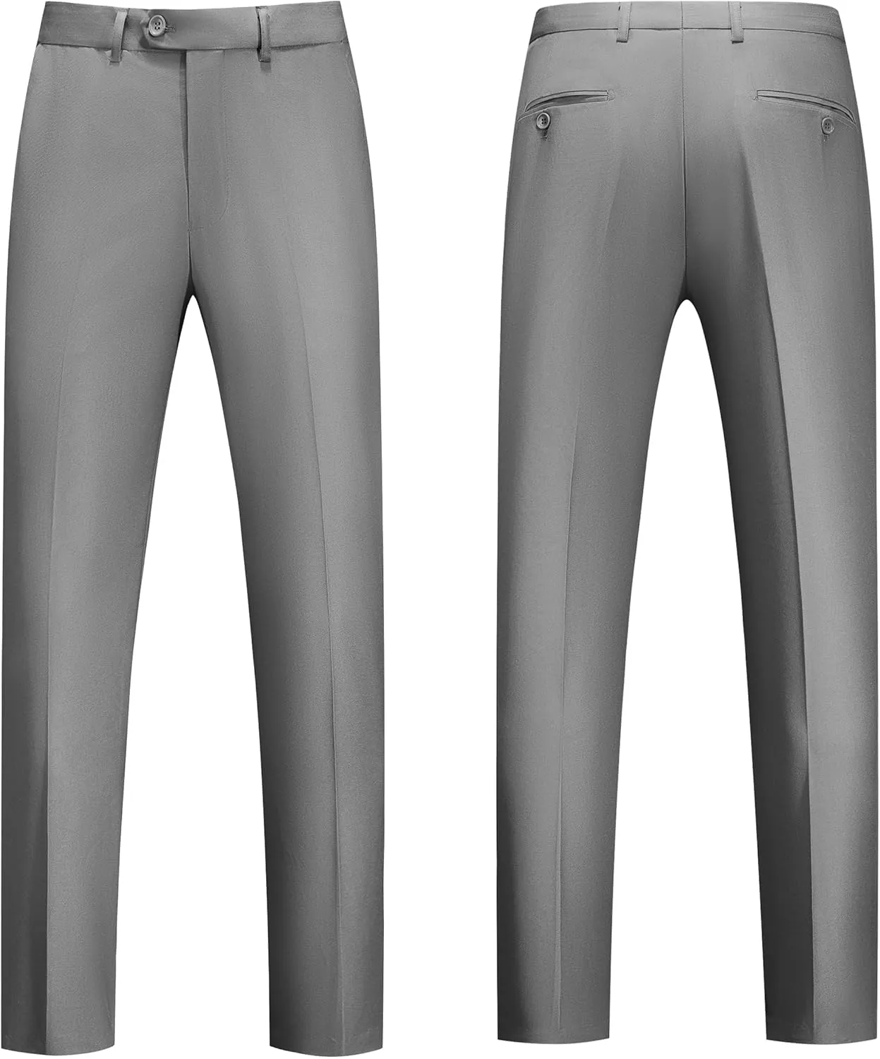 MOGU Mens Suits Gold Buttons 3 Piece Slim Fit Tuxedo Suit Set Blazer Vest Pants for Wedding Prom