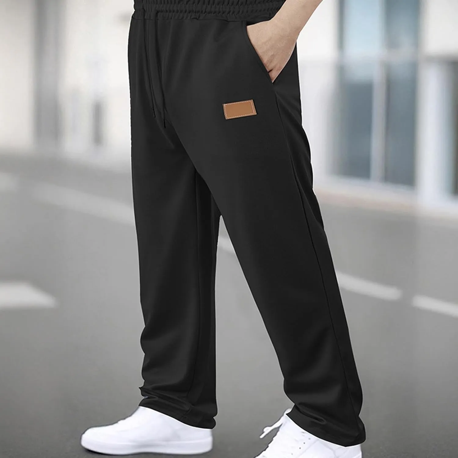 Muscularfit Sweatpants for Men Casual Lounge Pants Drawstring Elastic Waist Summer Sports Trousers Baggy Joggers with Pockets