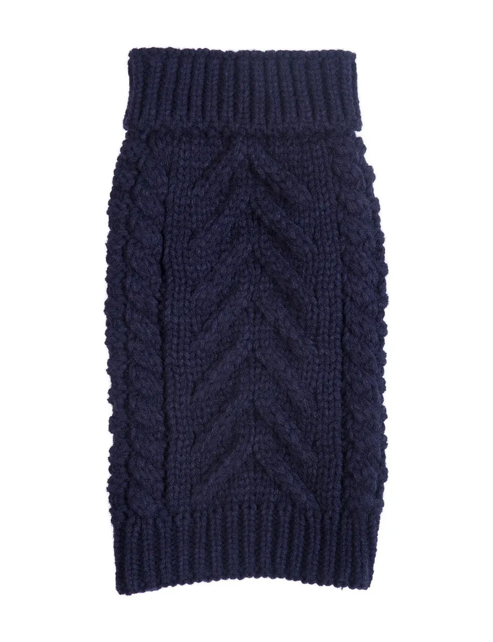 NAVY SUPER CHUNKY DOG SWEATER