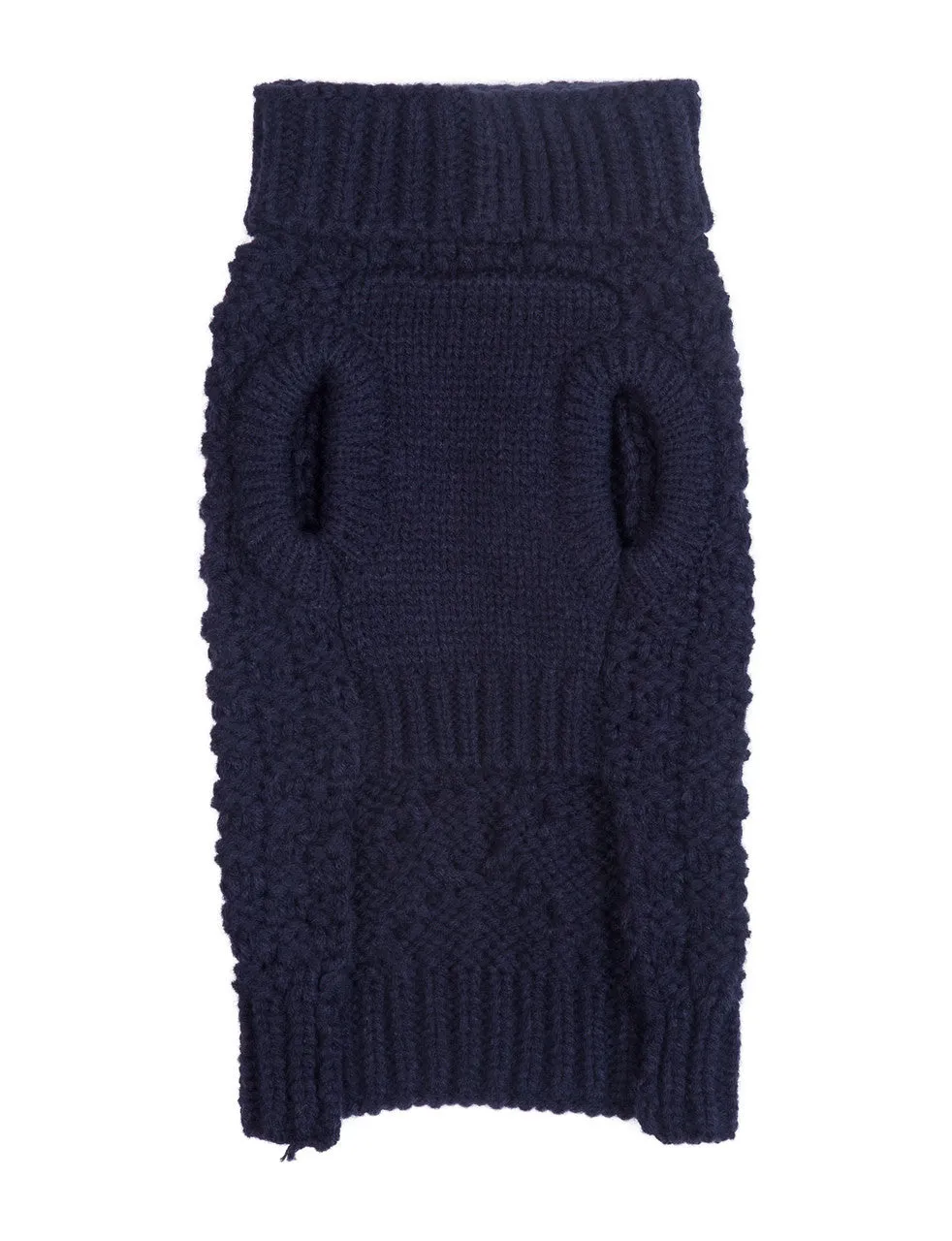 NAVY SUPER CHUNKY DOG SWEATER