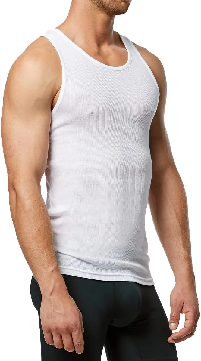 New Balance Men's Cotton Performance Rib Sleeveless Tank Top Undershirt (3 Pack Or 4 Pack)
