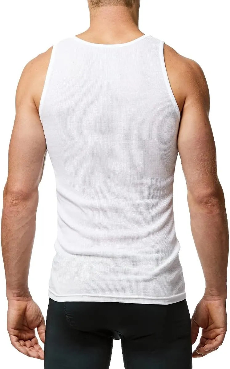 New Balance Men's Cotton Performance Rib Sleeveless Tank Top Undershirt (3 Pack Or 4 Pack)