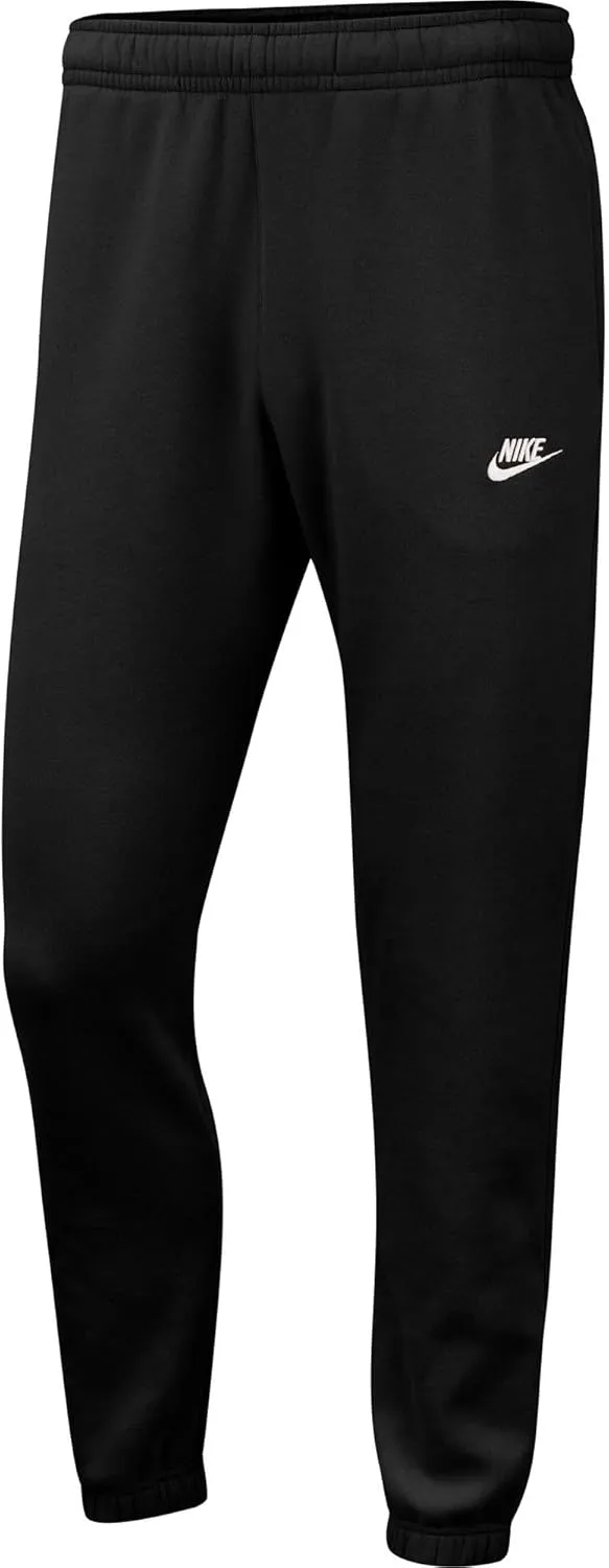 Nike Men's Club Open-Hemmed Pants Black | Black | White SM