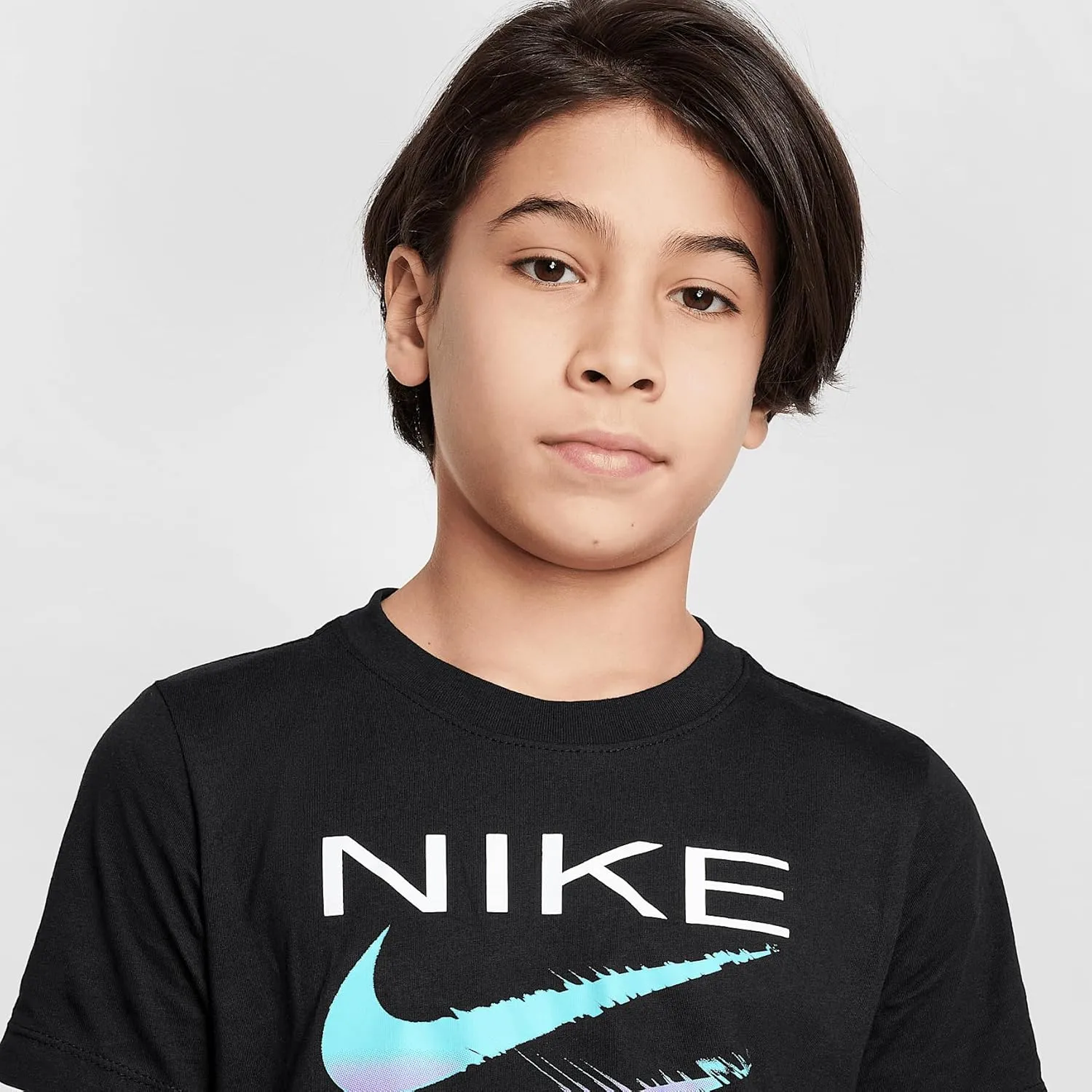 Nike Sportswear Big Kids' T-Shirt (Black, HM5853-010)