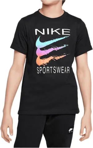 Nike Sportswear Big Kids' T-Shirt (Black, HM5853-010)