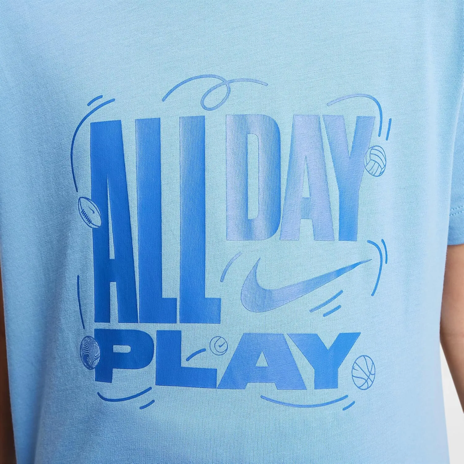 Nike Sportswear Big Kids' T-Shirt (Blue Beyond, HM5849-454)