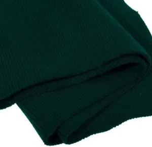 NVFABRIC Thick Cotton Neckline Cuff Lower Clothing Rib Knit Fabric for Garment Accessories - Dark Green - Width 80Cm - Rib Knit Fabric