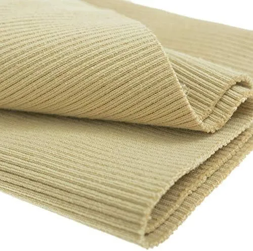 NVFABRIC Thick Cotton Neckline Cuff Lower Clothing Rib Knit Fabric for Garment Accessories - Dark Green - Width 80Cm - Rib Knit Fabric