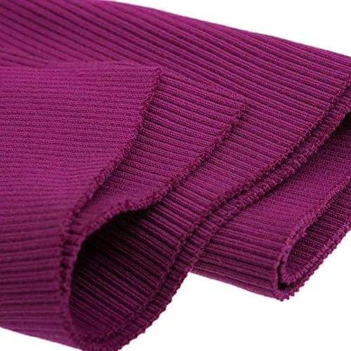NVFABRIC Thick Cotton Neckline Cuff Lower Clothing Rib Knit Fabric for Garment Accessories - Dark Green - Width 80Cm - Rib Knit Fabric