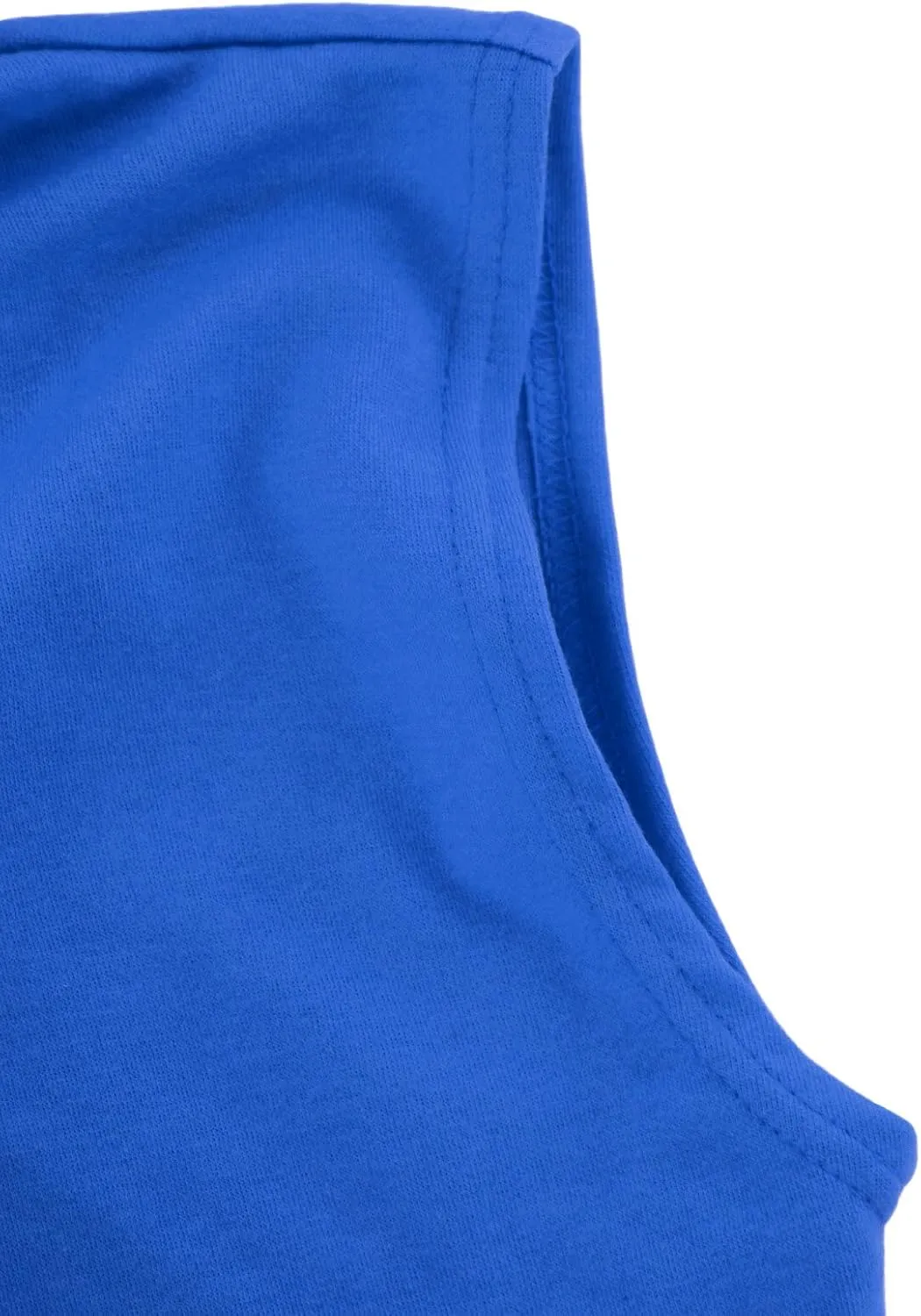 Ohoo Men's Workout Hooded Tank Tops Muscle Cut Off Sleeveless Gym Hoodies