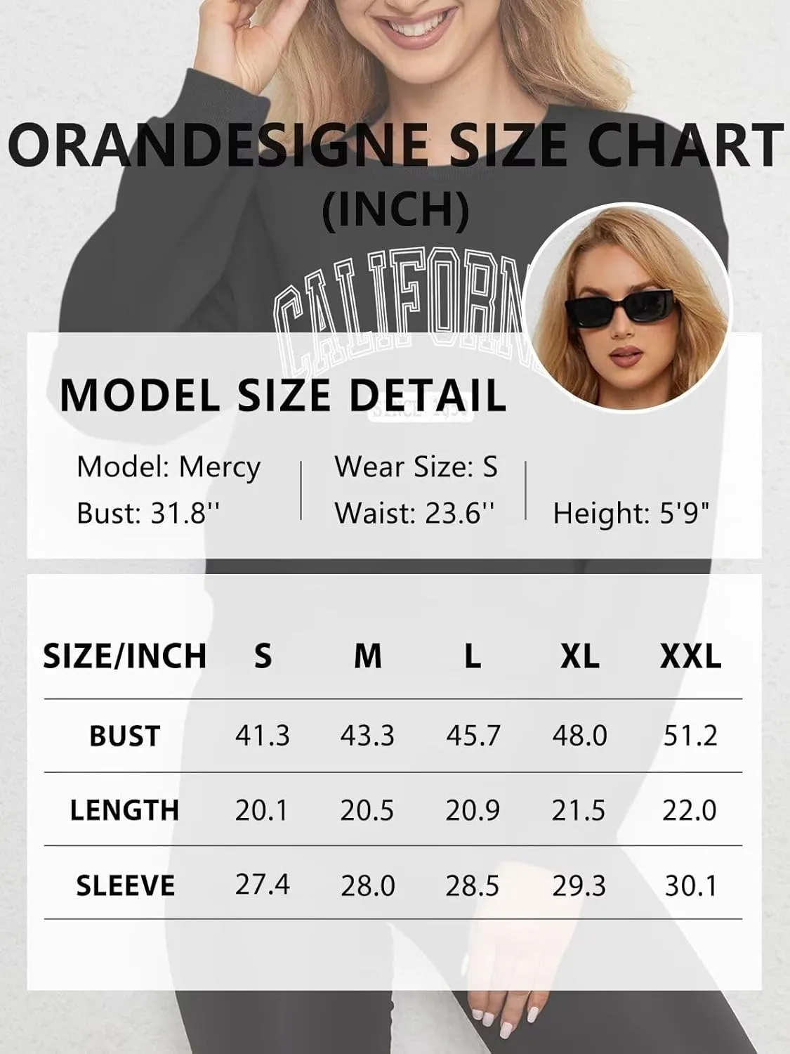 ORANDESIGNE Womens Cropped Letter Printed Sweatshirts Graphic Crewneck Long Sleeve Pullover Casual Loose Fit Tops