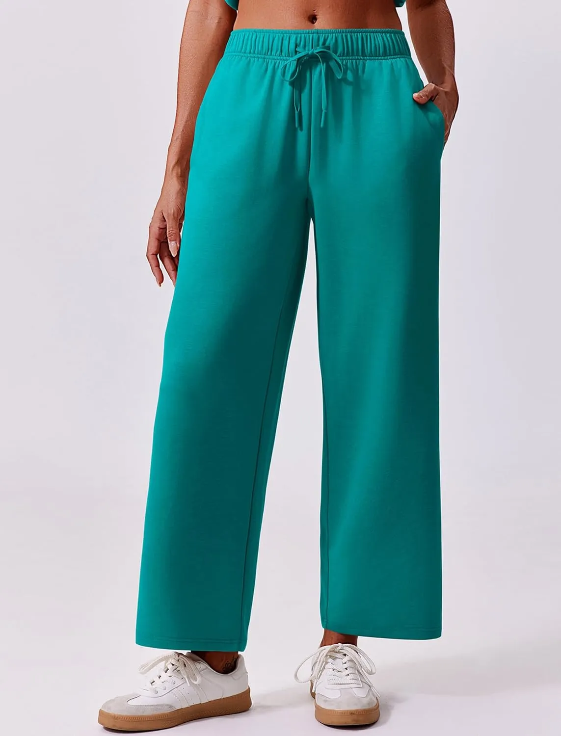 PINSPARK 2 Piece Sets for Women Summer Lounge Set Cap Sleeves Sweatsuit Cropped Wide Leg Pants 2025 Matching Travel Tracksuit