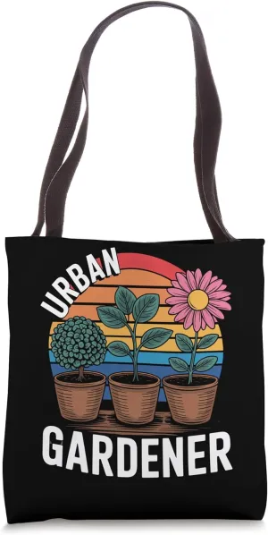 Plant Lover Urban Gardener Retro Urban Gardening Planter Tote Bag