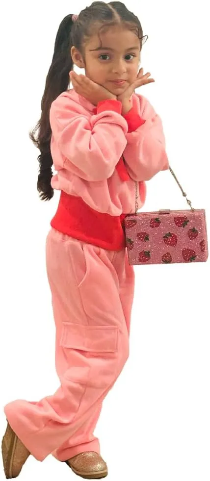Pumpkin By L.E. Spring Outfit, Pink Hoodie and Sweatpants Set