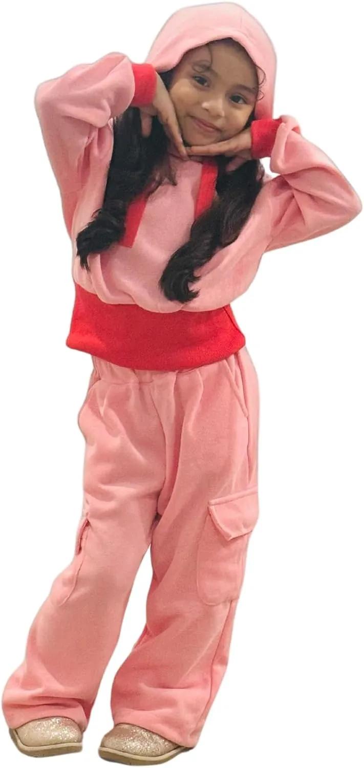 Pumpkin By L.E. Spring Outfit, Pink Hoodie and Sweatpants Set