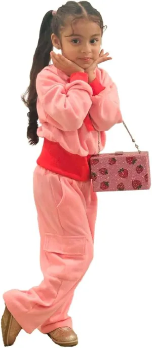 Pumpkin By L.E. Spring Outfit, Pink Hoodie and Sweatpants Set