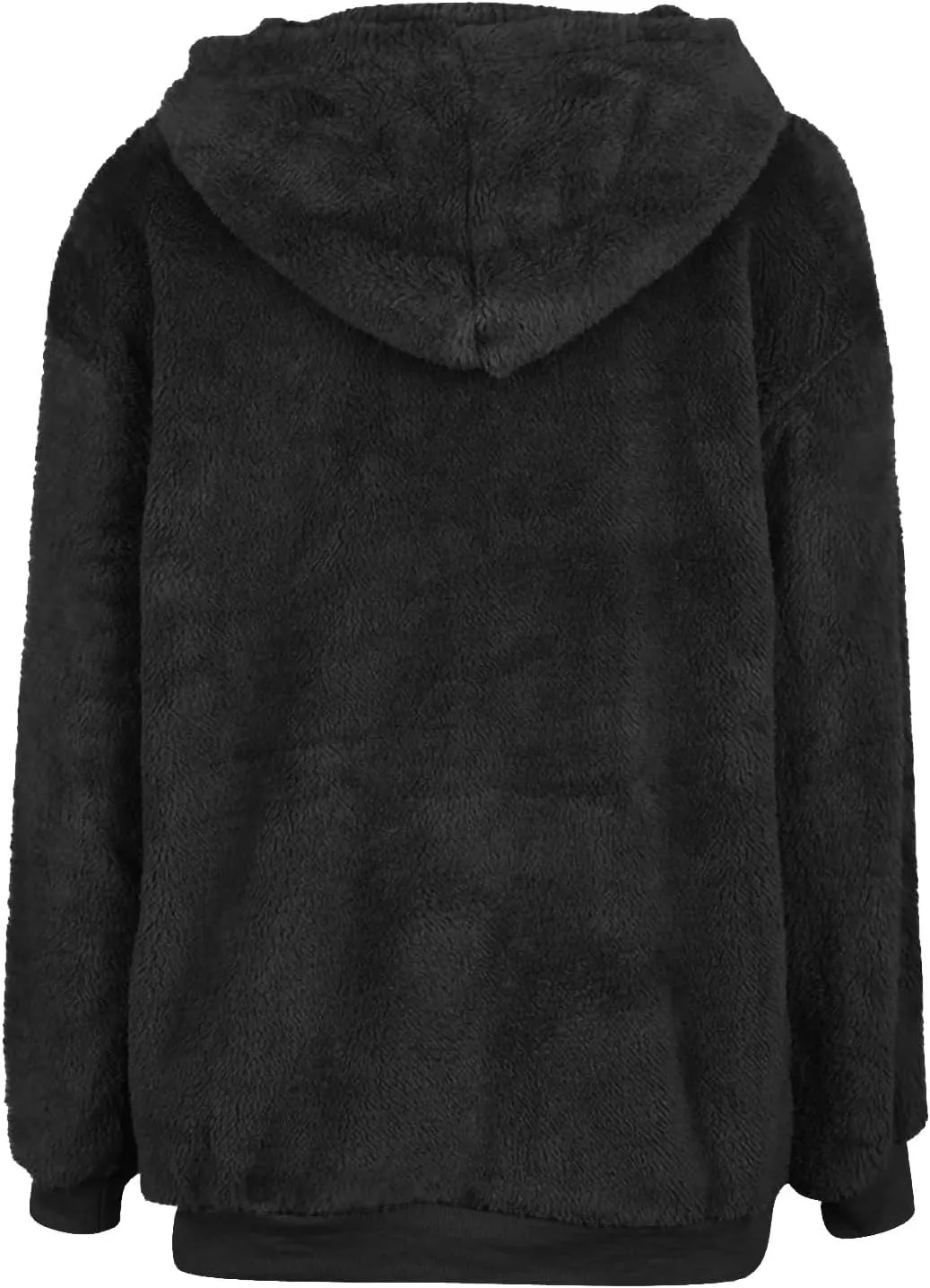 Quarter Zip Pullover Women Baggy Fleece Zipper Hoodie Comfy Cotton Drawstring Sherpa Sweatshirts Pullover Winter Coat