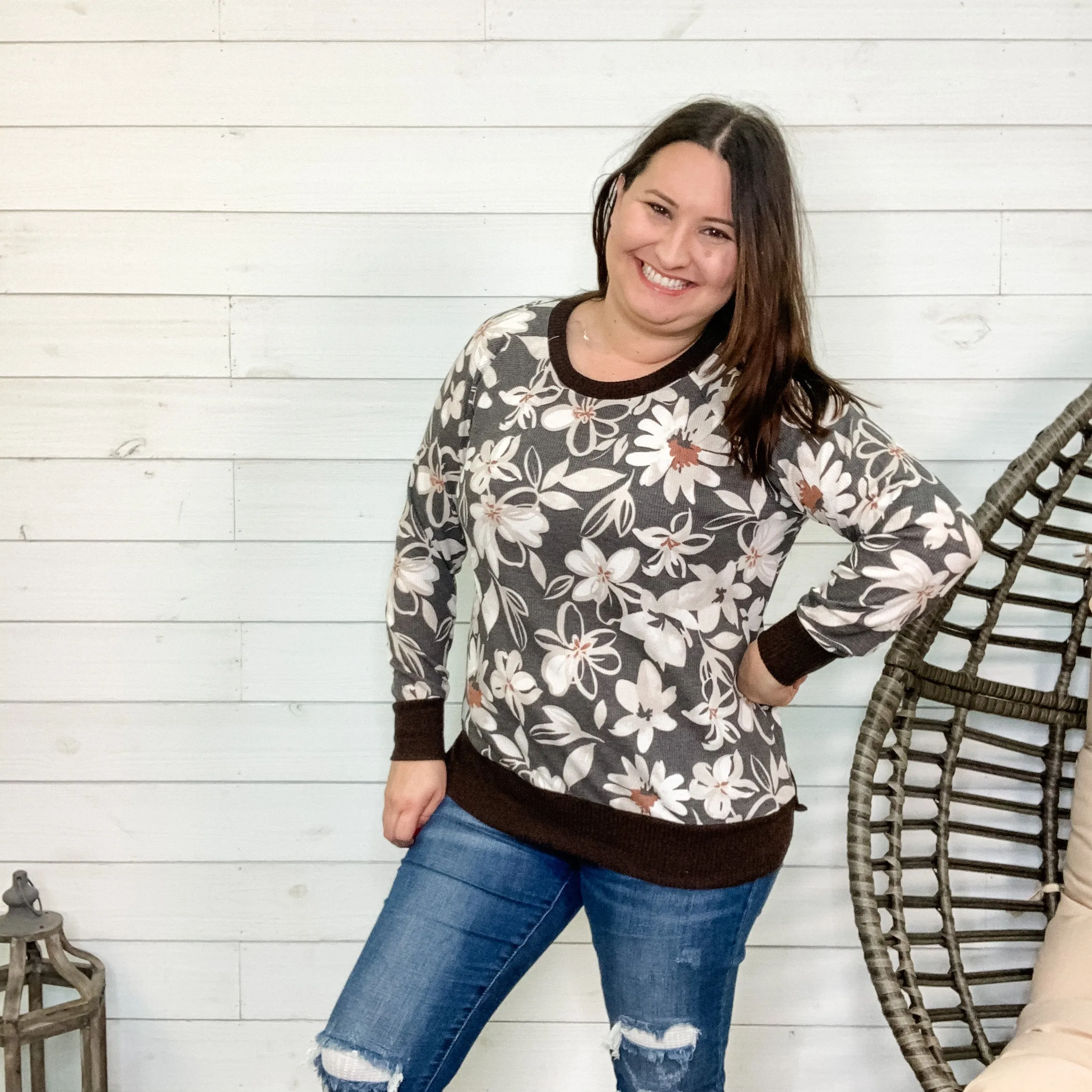 "Oleander" Long Sleeve Floral Thermal Weekender