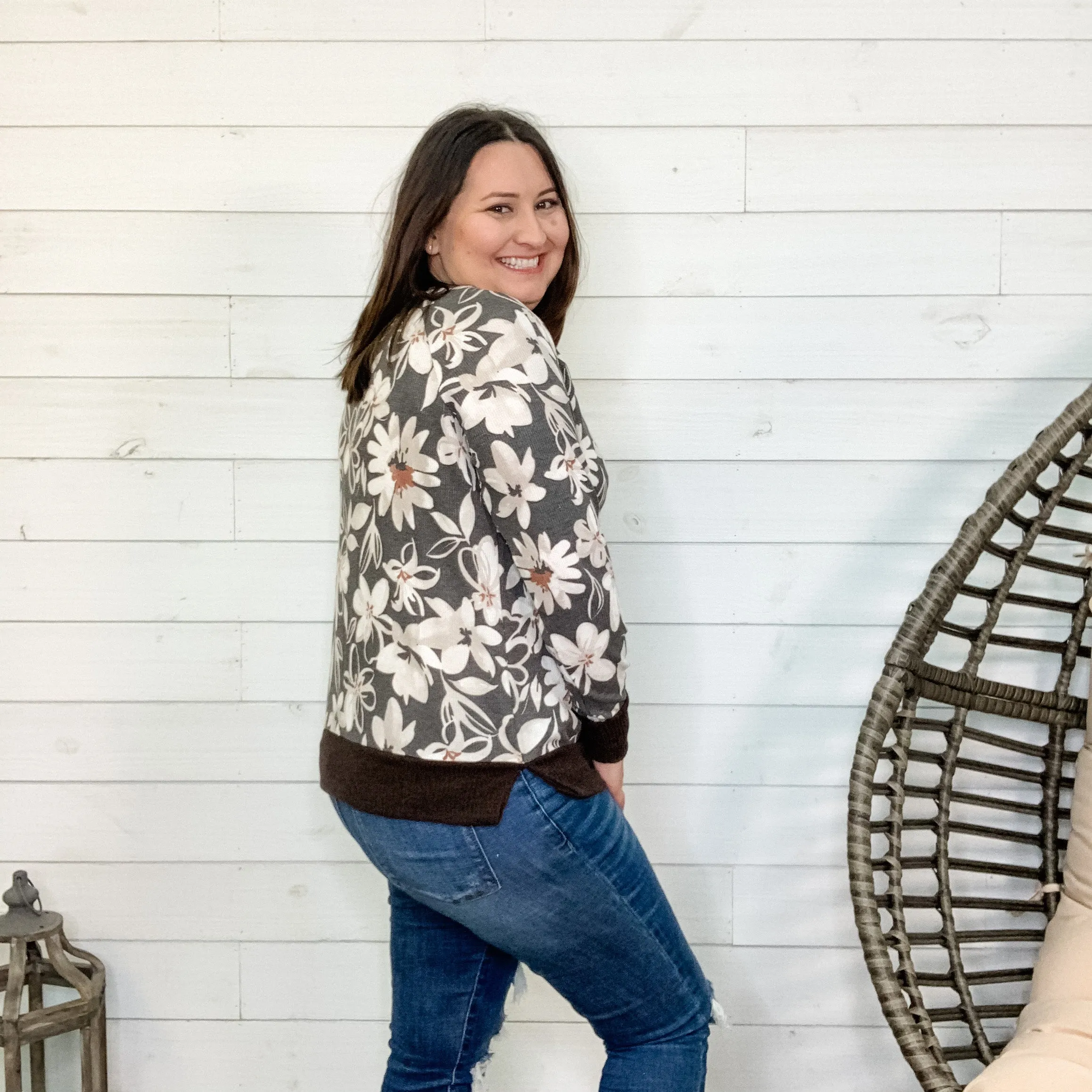 "Oleander" Long Sleeve Floral Thermal Weekender
