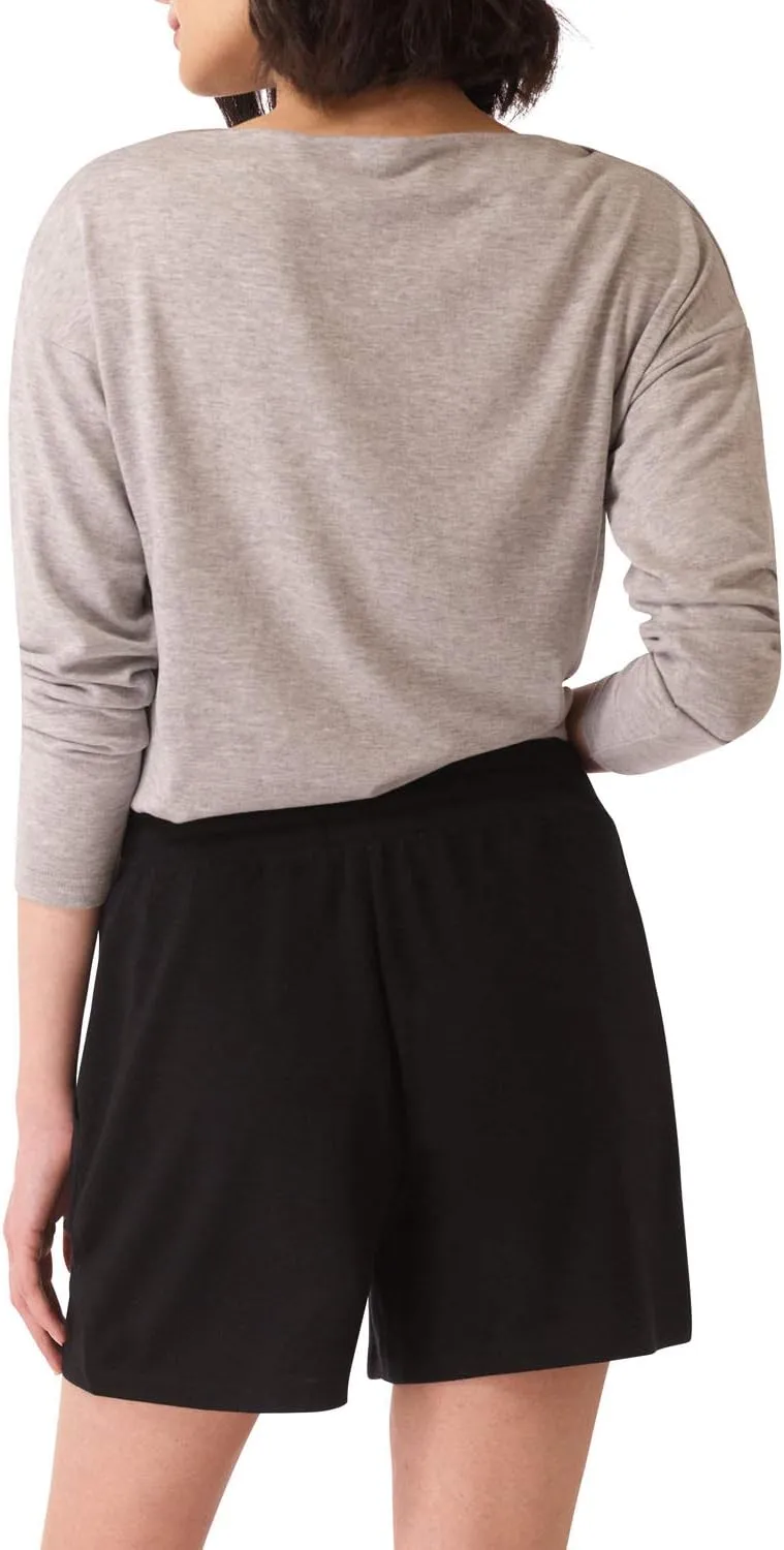 Rekucci Women's Loungewear Soft Knit Casual Short with Pockets