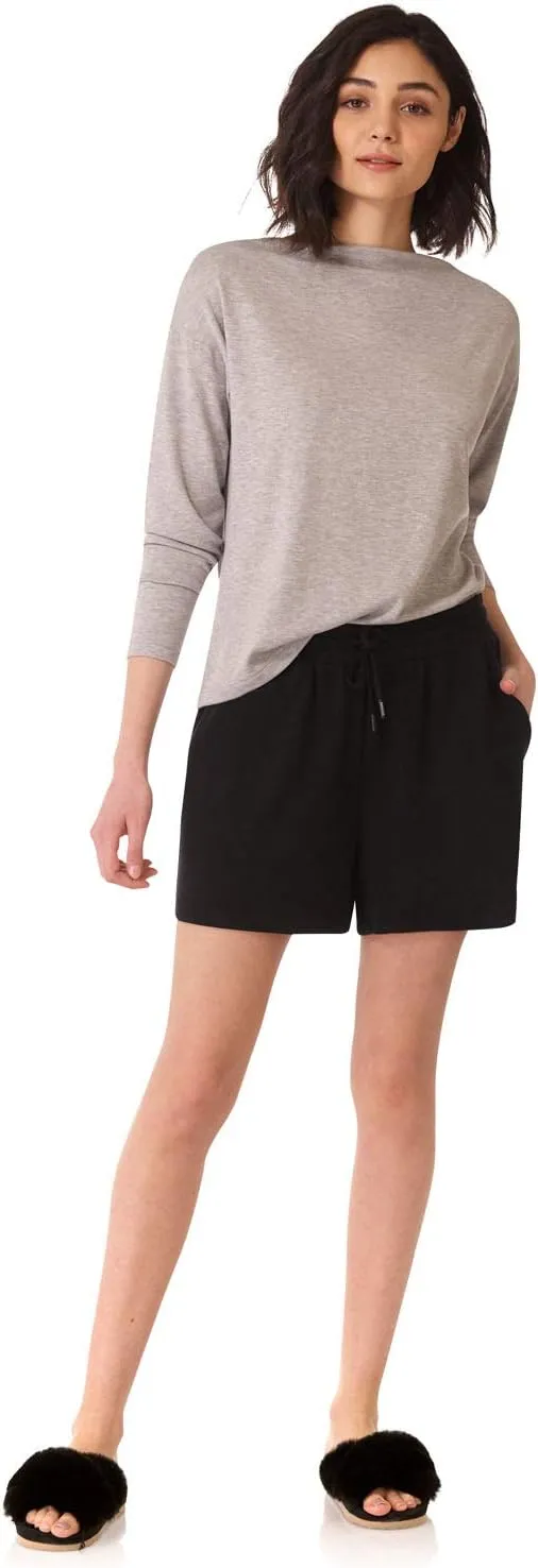 Rekucci Women's Loungewear Soft Knit Casual Short with Pockets