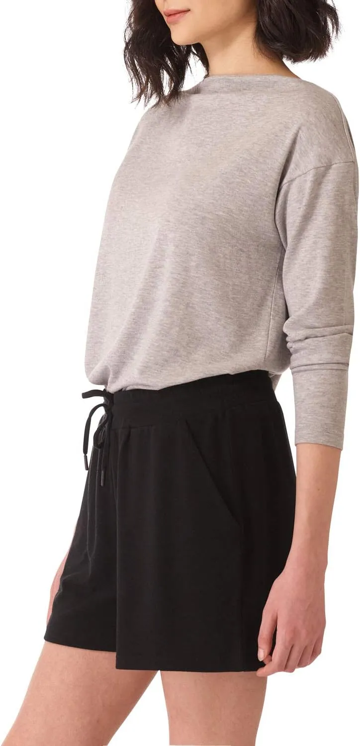 Rekucci Women's Loungewear Soft Knit Casual Short with Pockets