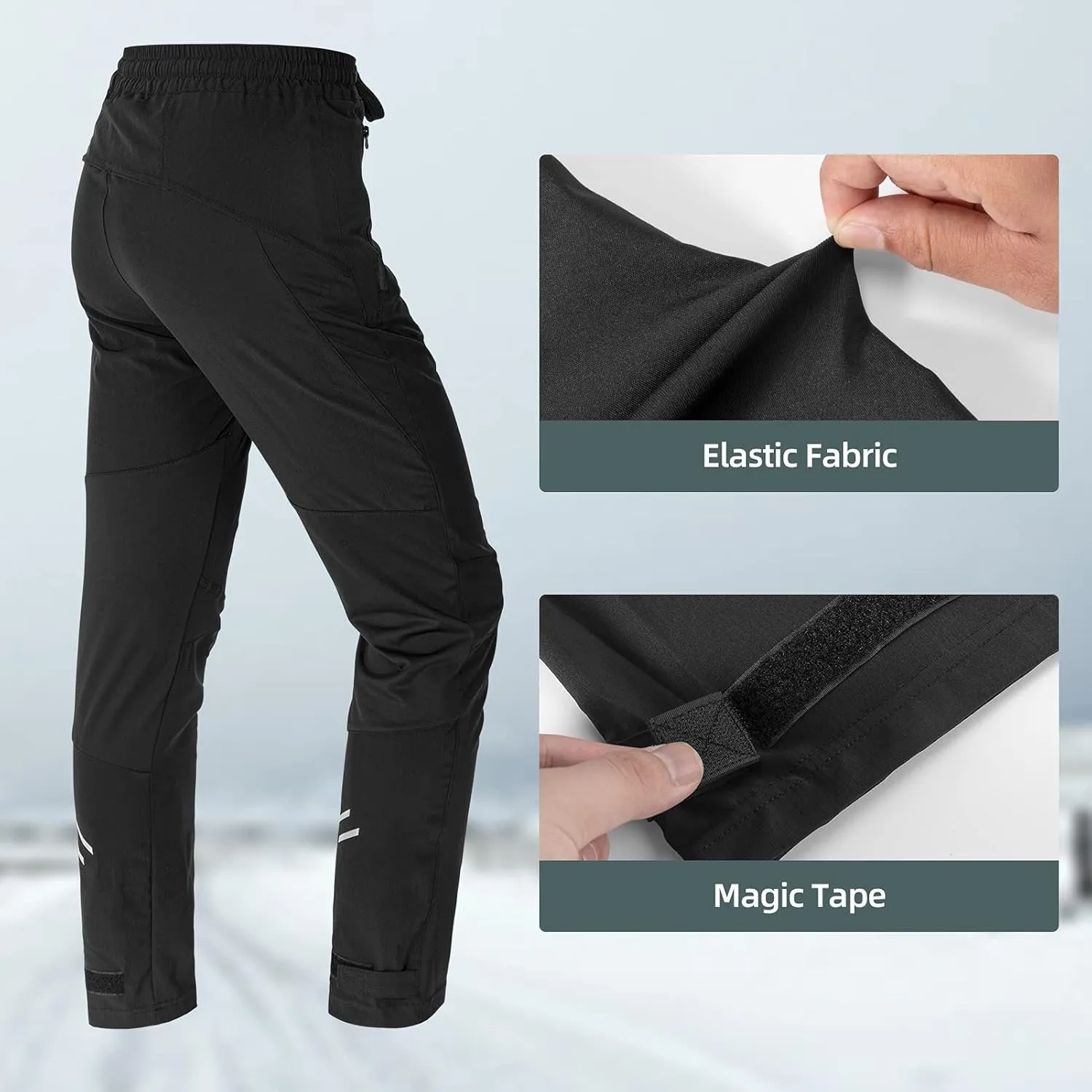 ROCKBROS Mens Cycling Pants Mountain Bike Pants Quick-Dry Biking Pants for Running Hiking Outdoor Sports