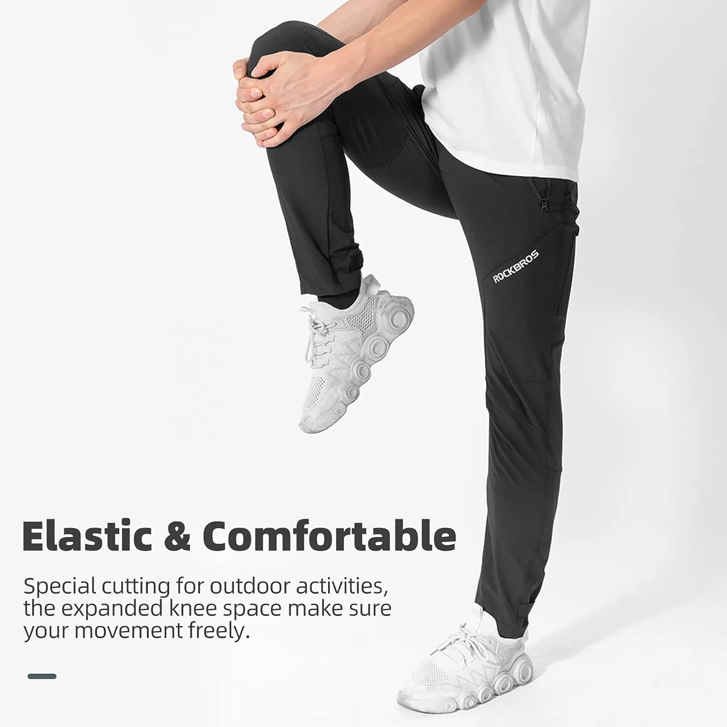 ROCKBROS Mens Cycling Pants Mountain Bike Pants Quick-Dry Biking Pants for Running Hiking Outdoor Sports