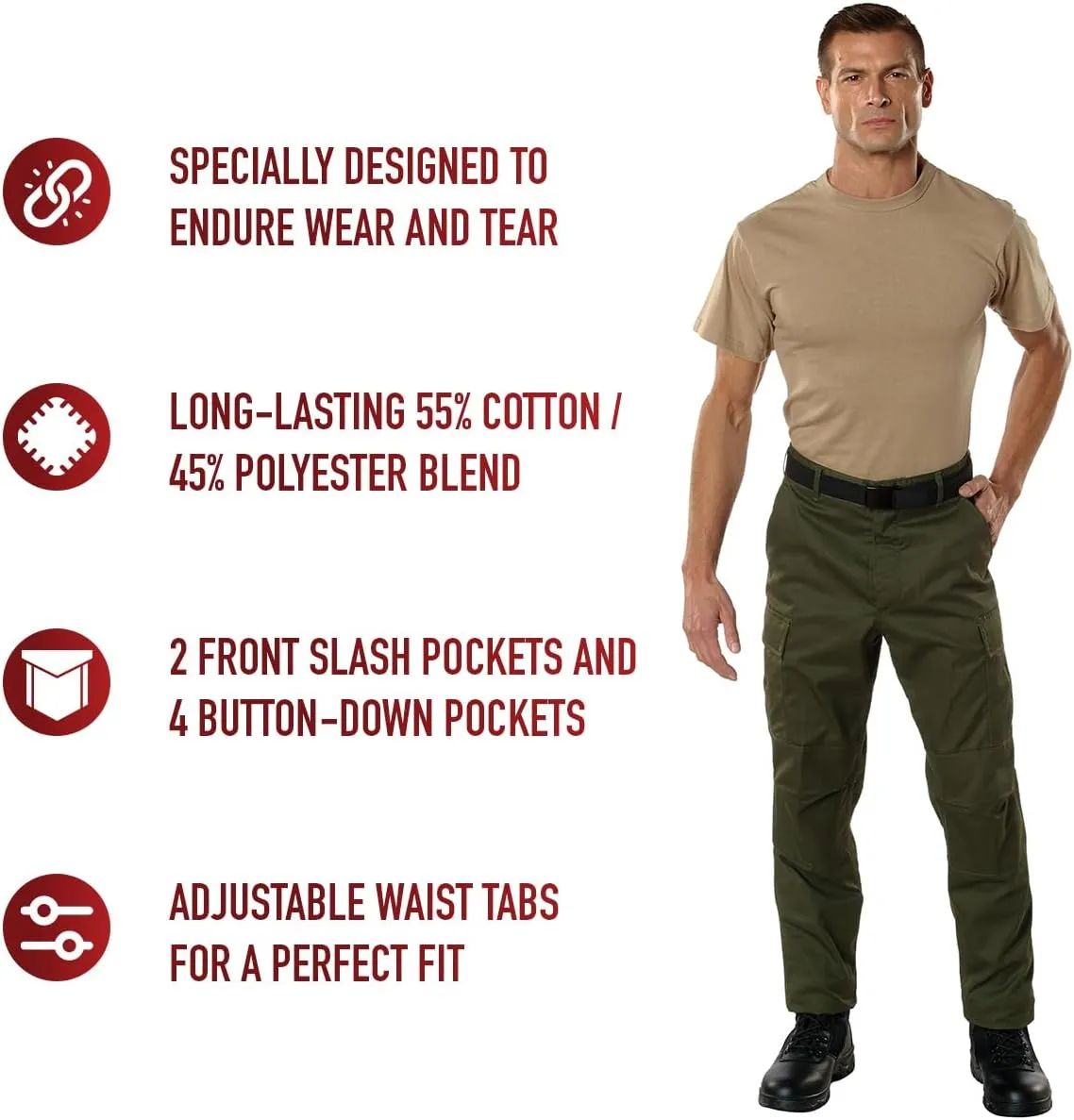 Rothco Camo Tactical BDU Pants Camo Cargo Pants