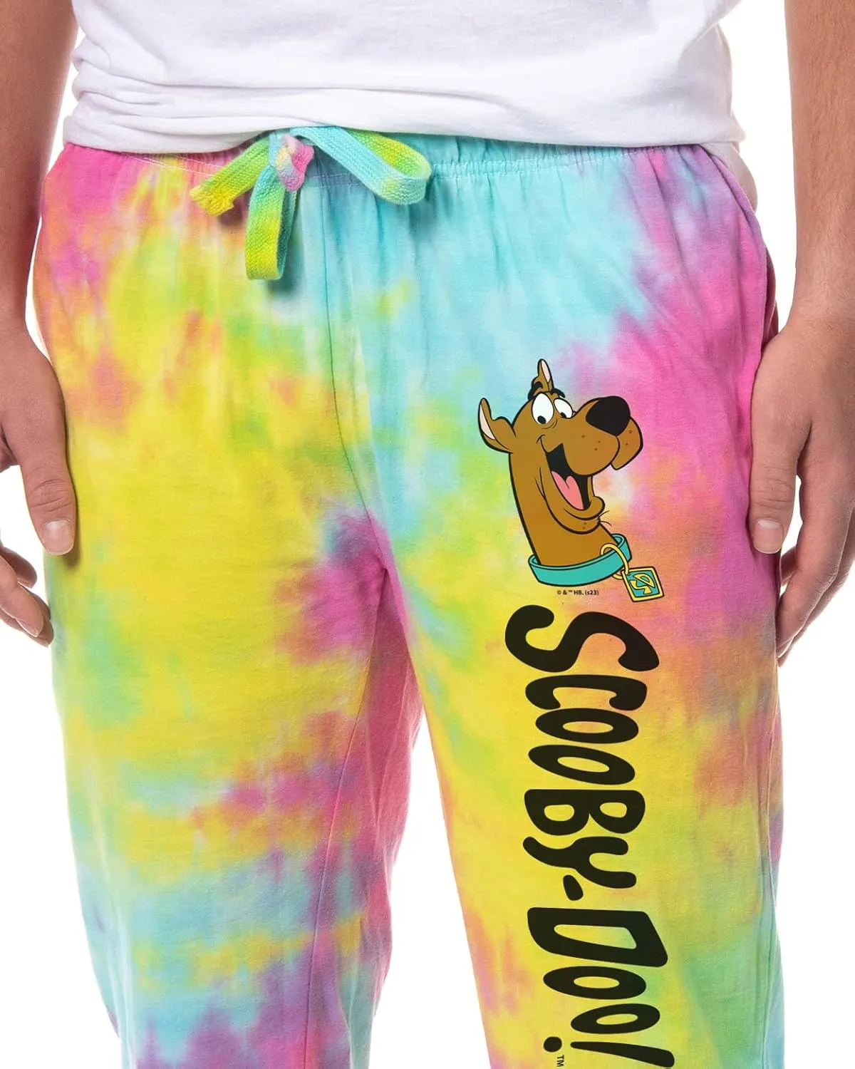 Scooby-Doo Mens' TV Show Cartoon Tie-Dye Jogger Pajama Pants for Adults