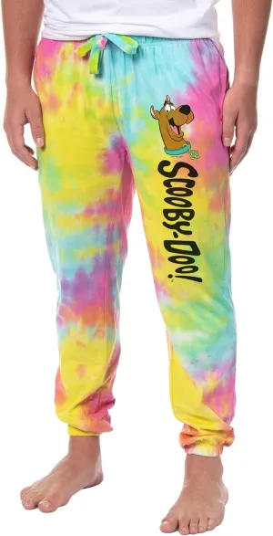 Scooby-Doo Mens' TV Show Cartoon Tie-Dye Jogger Pajama Pants for Adults