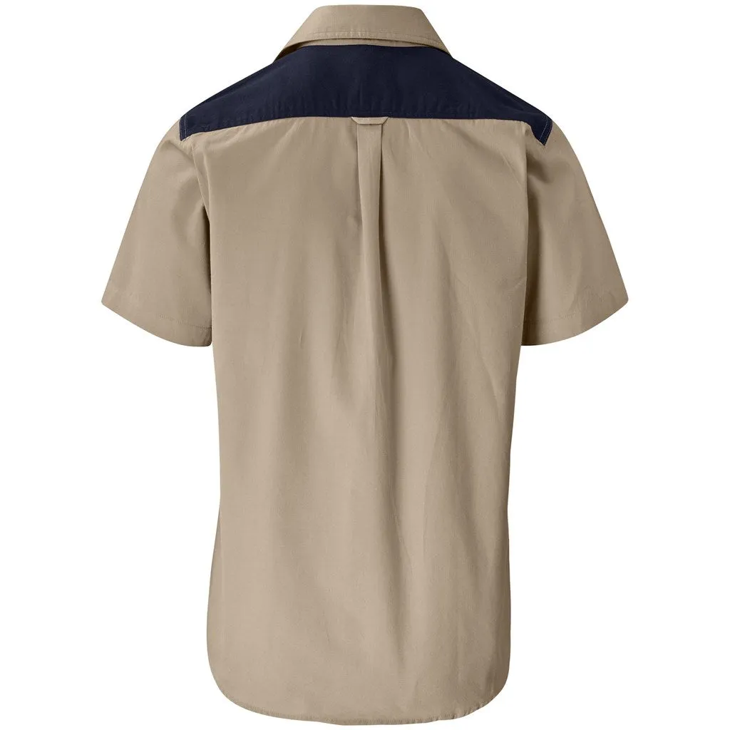 Short Sleeve Serengeti 2 Tone Bush Shirt - Mens