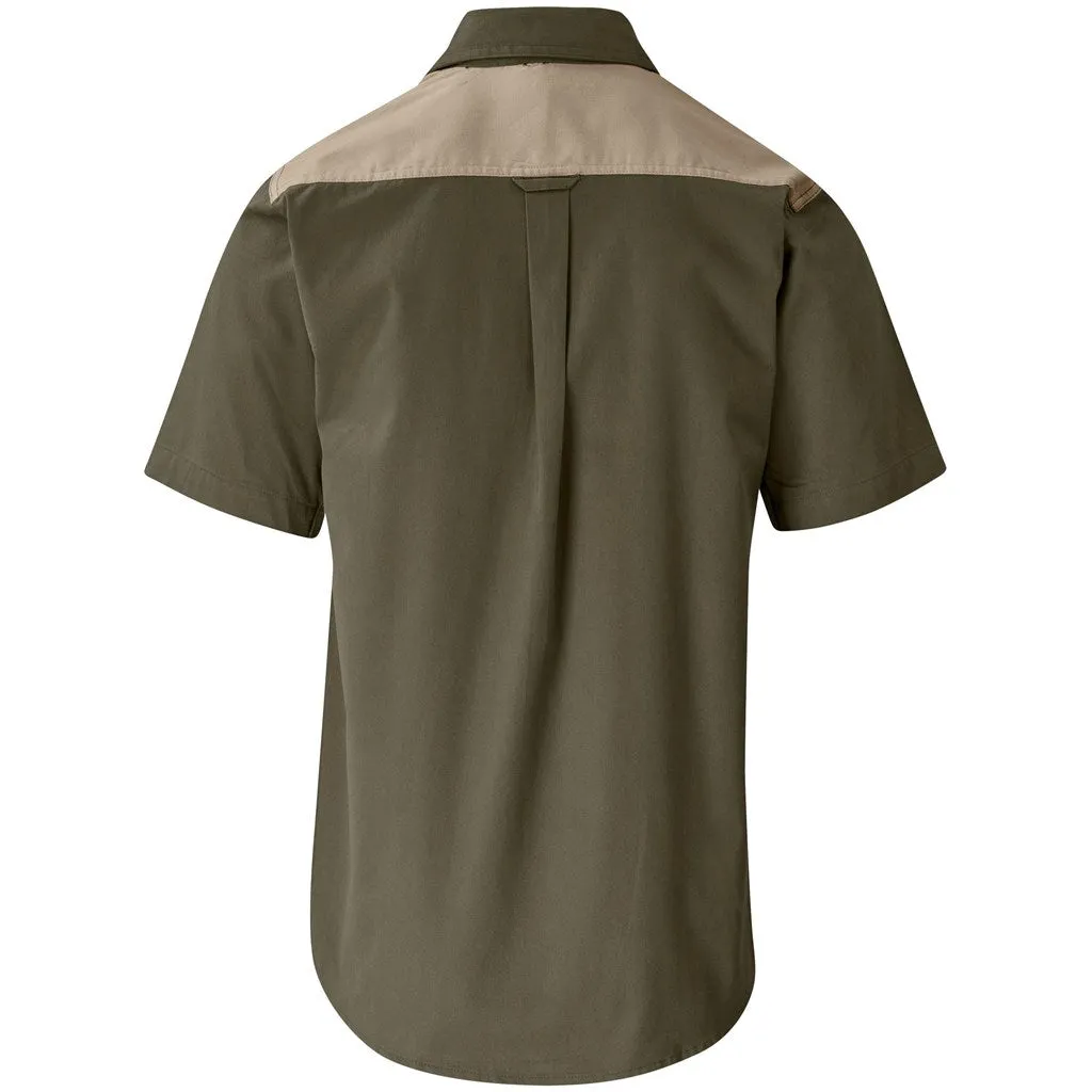 Short Sleeve Serengeti 2 Tone Bush Shirt - Mens