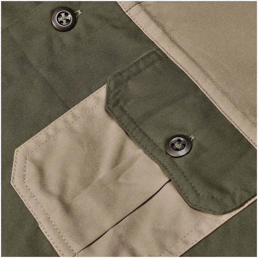 Short Sleeve Serengeti 2 Tone Bush Shirt - Mens