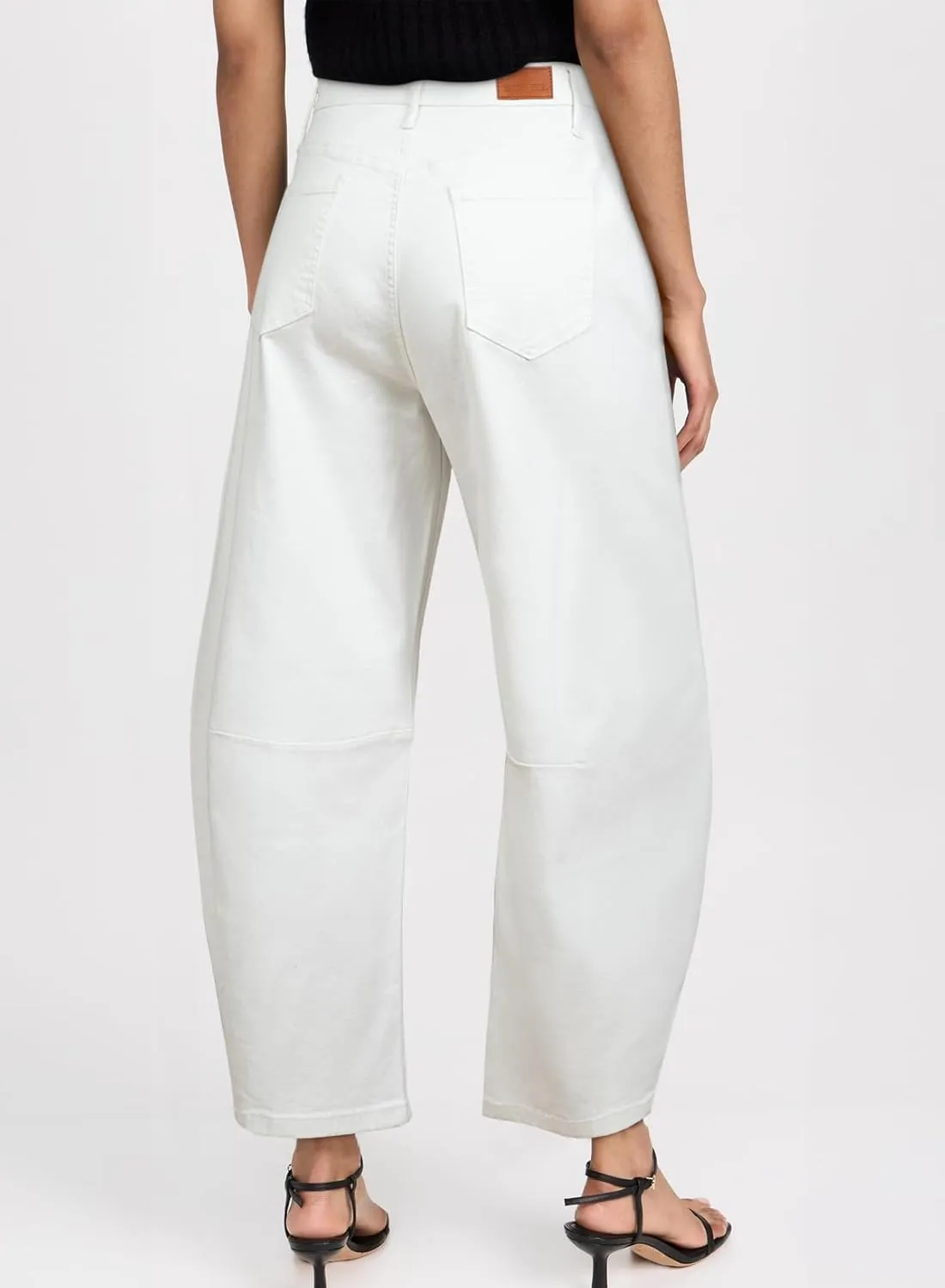 Sidefeel Women's Barrel Jeans Wide Leg Vintage Mid Rise Y2k Baggy Boyfriend Ankle Denim Pants