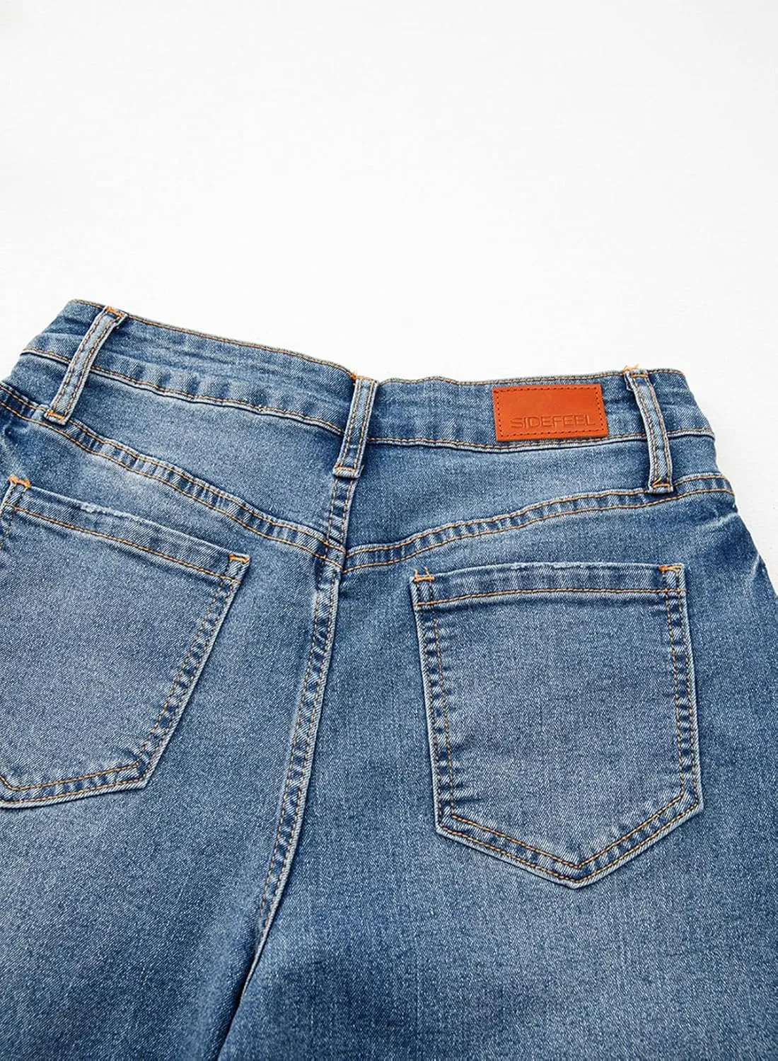 Sidefeel Women's Barrel Jeans Wide Leg Vintage Mid Rise Y2k Baggy Boyfriend Ankle Denim Pants