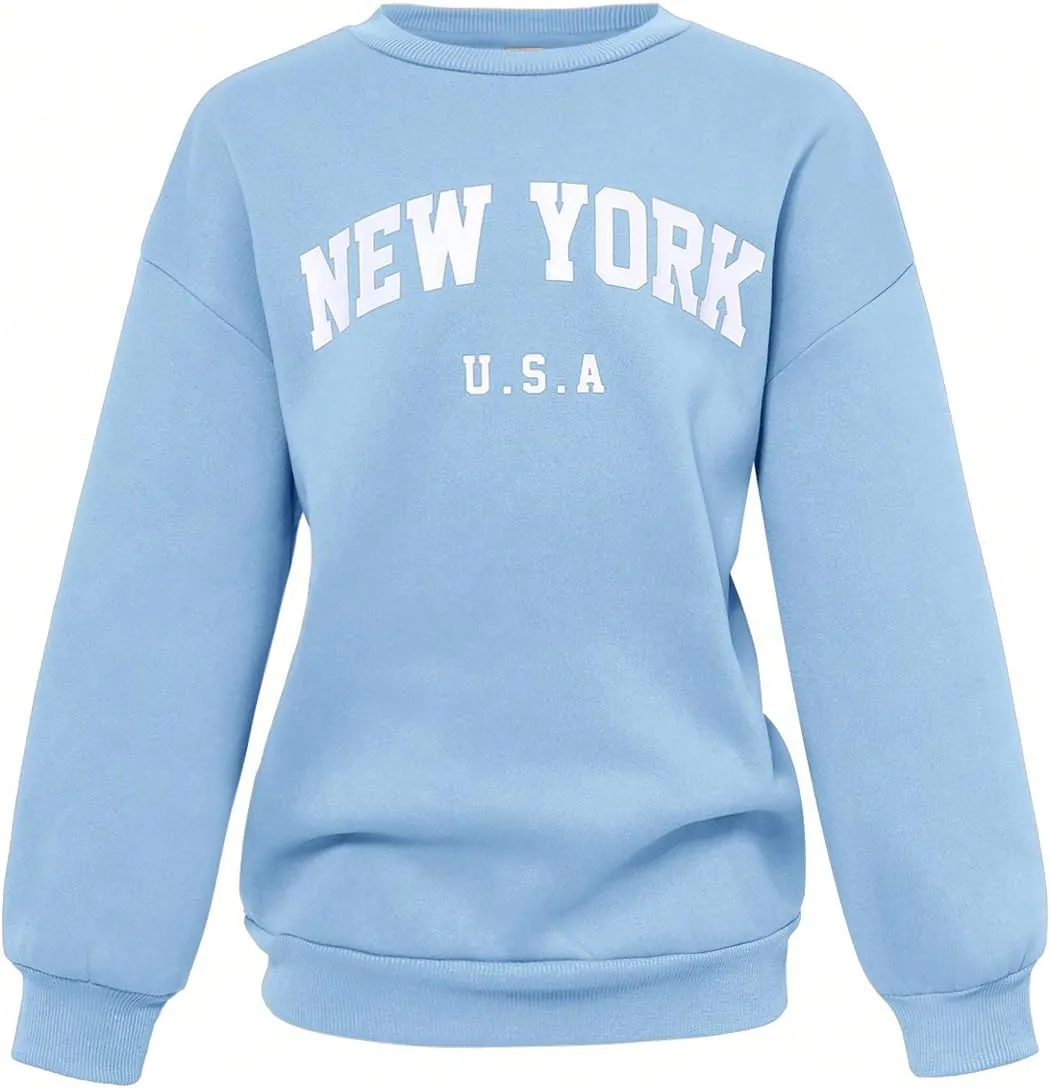 SOLY HUX Cute Clothes for Girls Sweatsuit Sets Crewneck Casual Sweatpants 2 Piece Outfits Sweatshirt and Pants