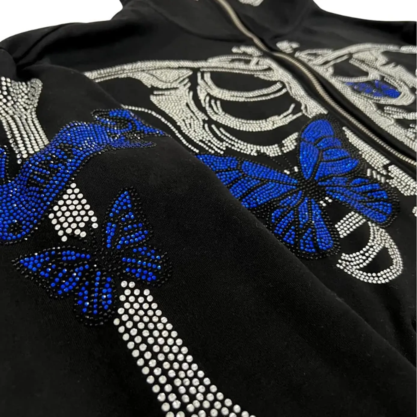 Sunwittafy Women's Aesthetic Zip Up Hoodie Y2k Long Sleeve Oversized Hooded Sweatshirt Fashion Jacket Vintage Streetwear