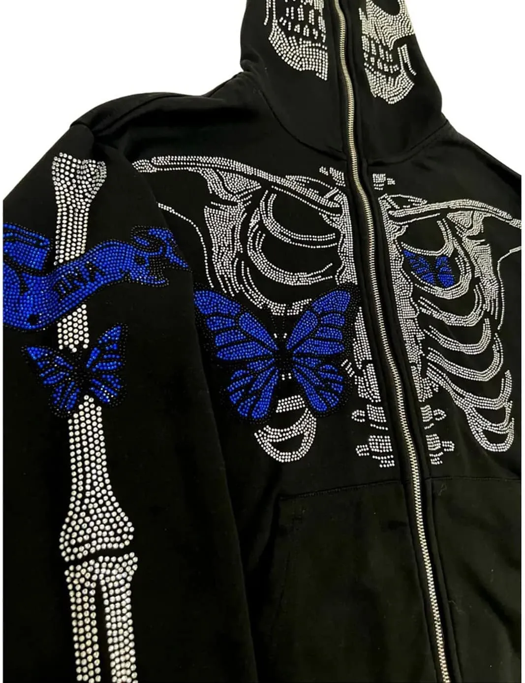 Sunwittafy Women's Aesthetic Zip Up Hoodie Y2k Long Sleeve Oversized Hooded Sweatshirt Fashion Jacket Vintage Streetwear
